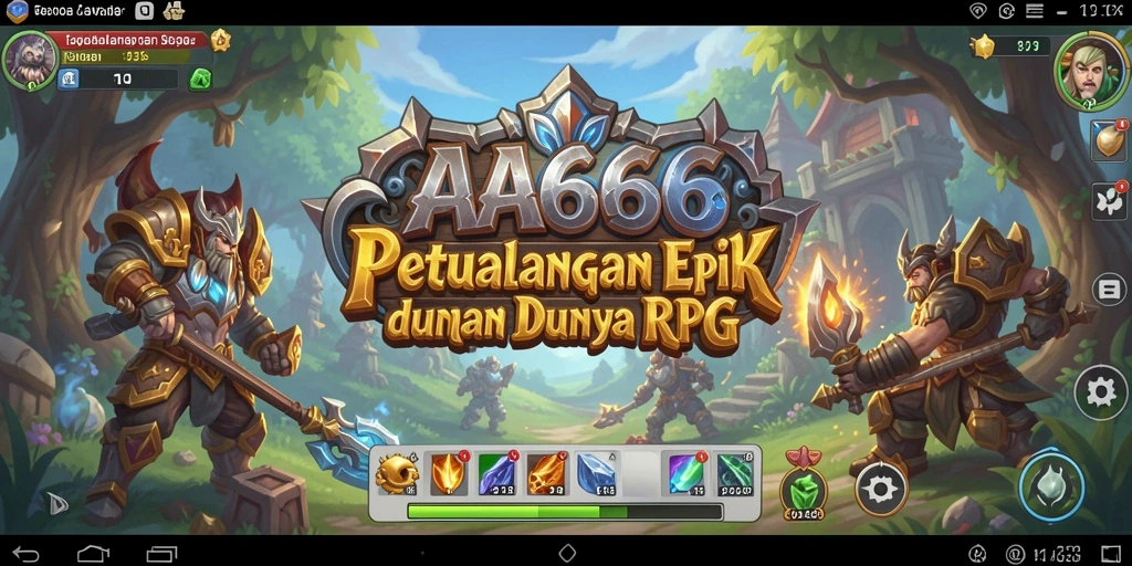 Tampilan gameplay seru di dunia RPG AA666.