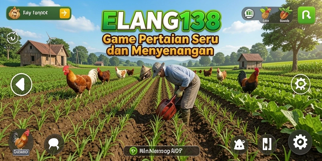Tampilan gameplay ELANG138 yang menarik dengan aktivitas pertanian.