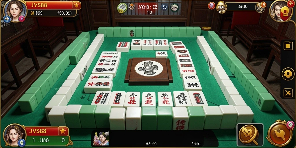 Screenshot dari gameplay Mahjong yang menarik di JVS88.