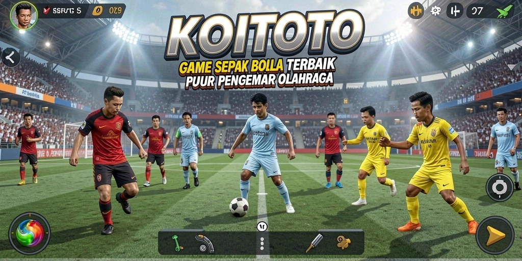 Tampilan gameplay KOITOTO yang memukau dengan strategi sepak bola.