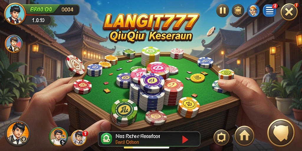 Screenshot LANGIT777 menampilkan gameplay QiuQiu yang menarik.