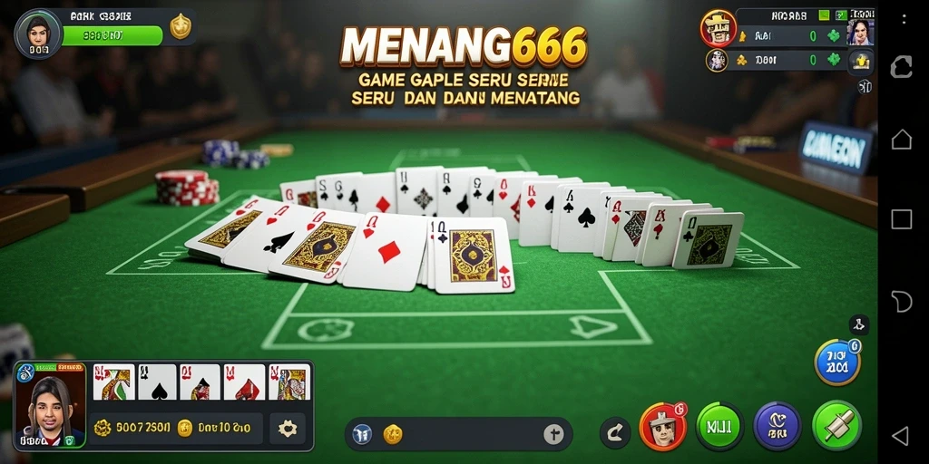 Tampilan gameplay seru dalam permainan Gaple MENANG666.
