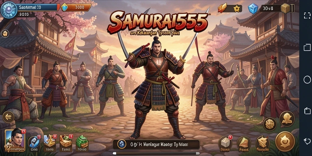 Tampilan gameplay menarik dari SAMURAI555 yang menampilkan strategi Tycoon.