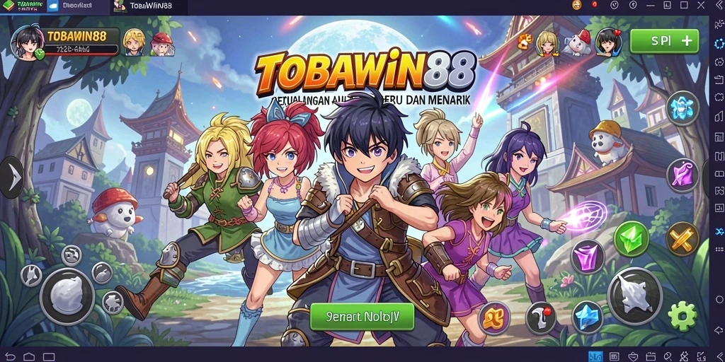 Screenshot utama TOBAWIN88 menampilkan aksi pertarungan yang dinamis dan menarik.
